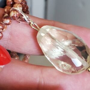 Genuine Citrine 35ct Pendant And Necklace